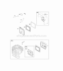 Air Cleaner Diagram and Parts List for 20L132-0110-G1  Briggs and Stratton Engine